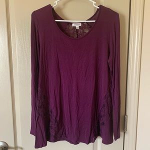 Purple L long sleeve charming Charlie